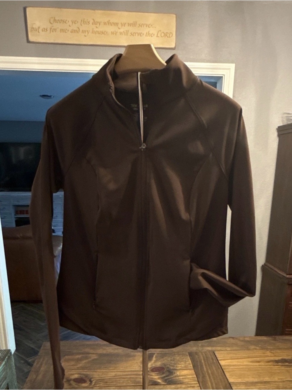 tek gear Women's Brown Full-Zip Utility Jacket